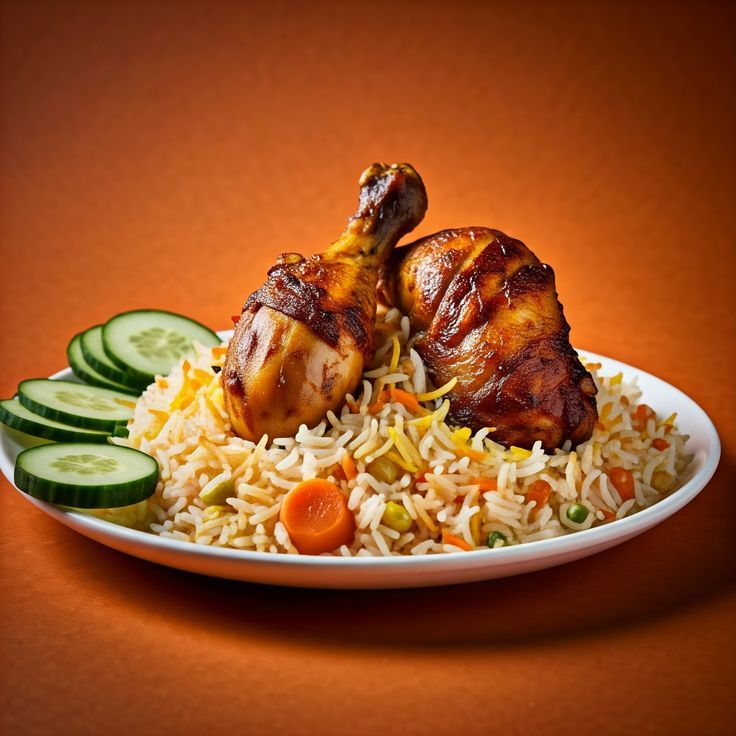 Jollof rice with grilled chicken